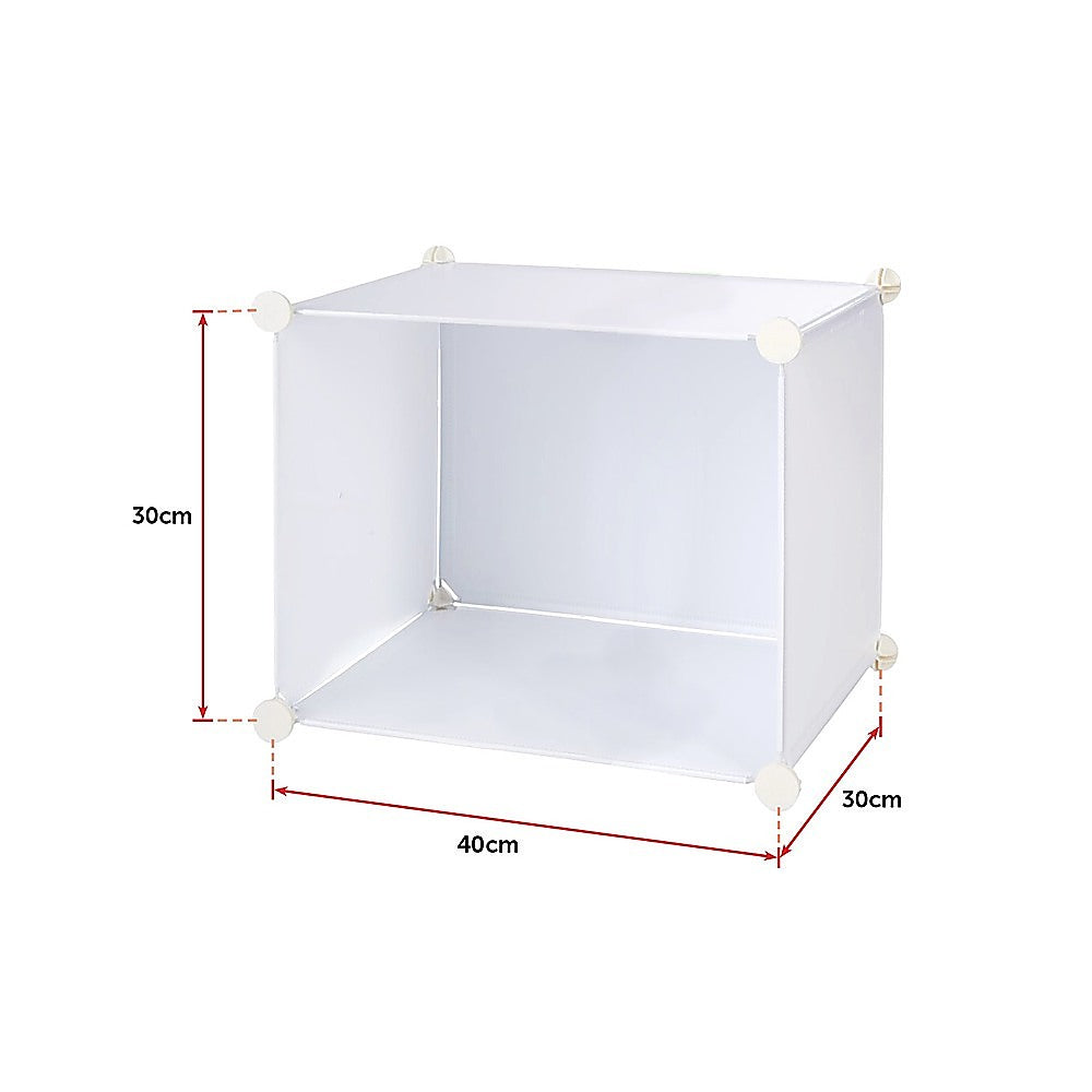 White Cube DIY Shoe Cabinet Rack Storage Portable Stackable Organiser Stand