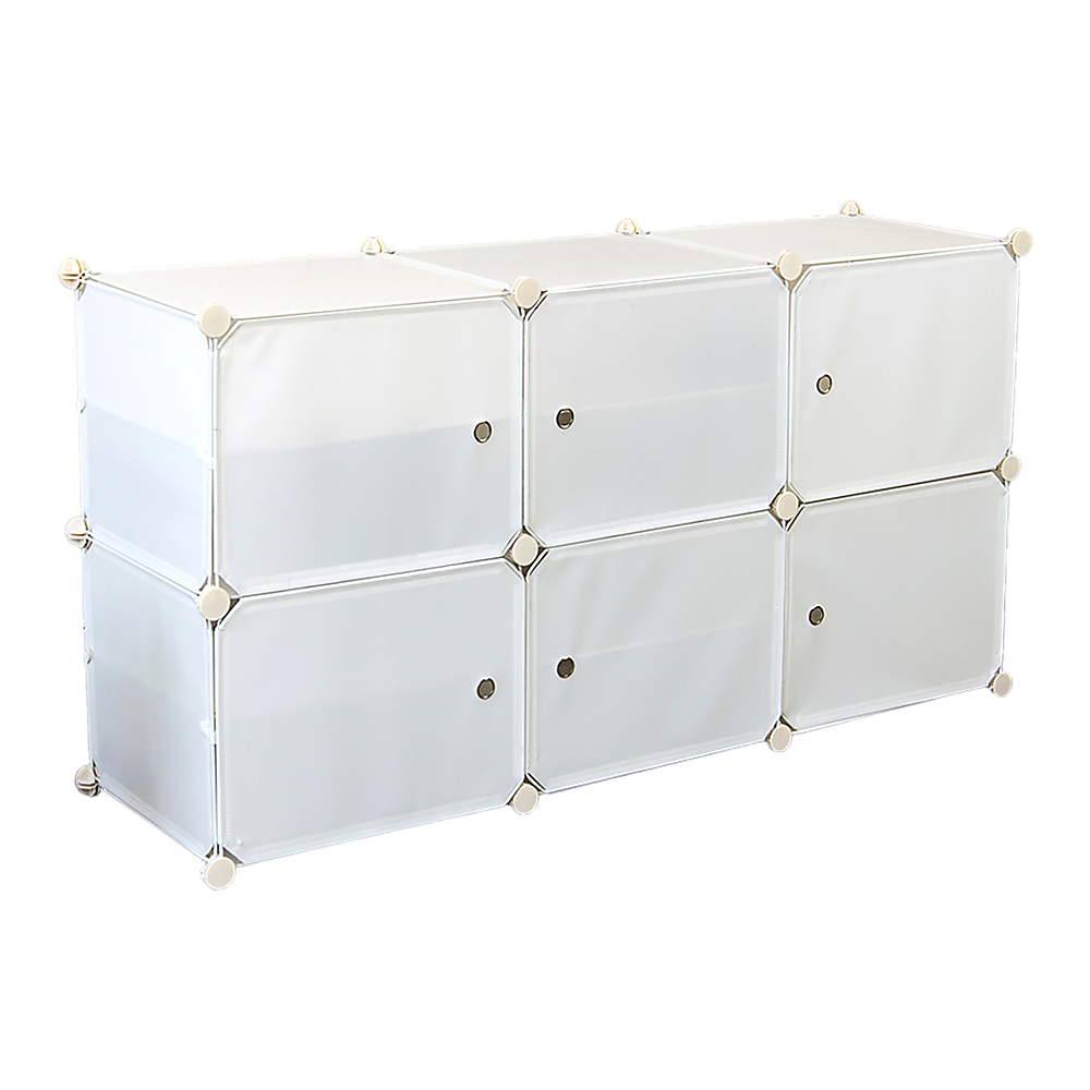 White Cube DIY Shoe Cabinet Rack Storage Portable Stackable Organiser Stand