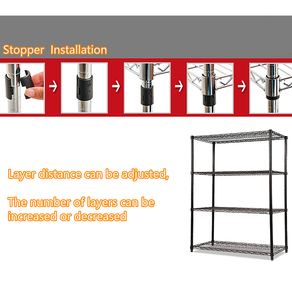 Modular Wire Storage Shelf 1200 x 450 x 1800mm Steel Shelving