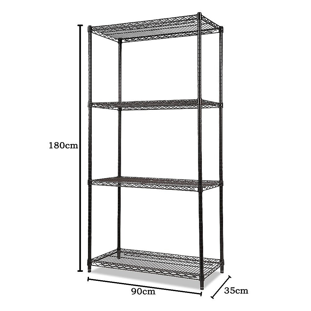 Modular Wire Storage Shelf 900 x 350 x 1800mm Steel Shelving