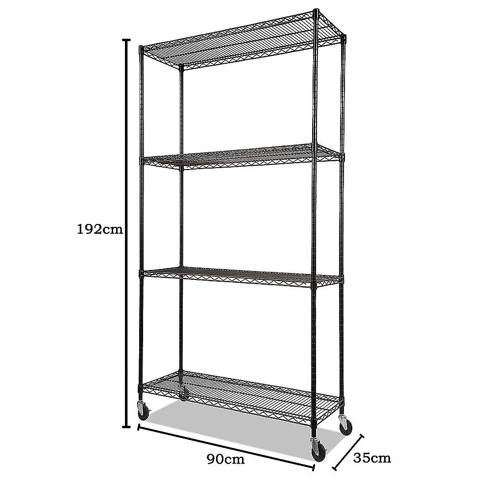 Modular Wire Storage Shelf 900 x 350 x 1800mm Steel Shelving