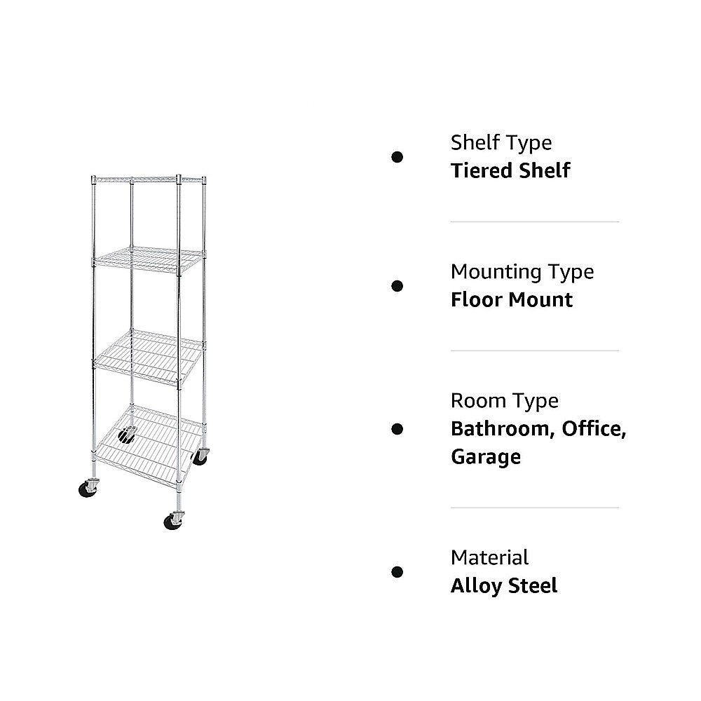 Modular Wire Storage Shelf 600 x 600 x 1800mm Steel Shelving