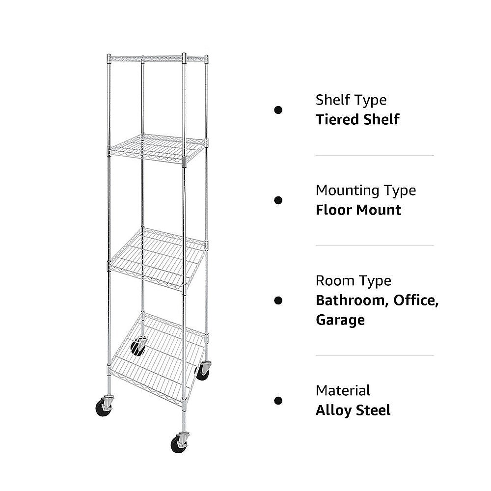 Modular Wire Storage Shelf 450 x 450 x 1800mm Steel Shelving