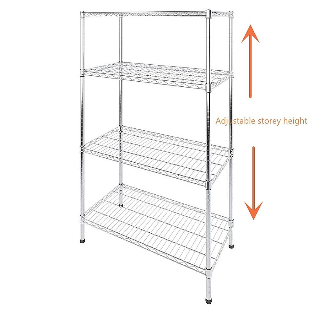 Modular Wire Storage Shelf 1200 x 600 x 1800mm Steel Shelving